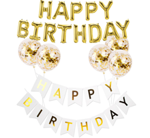 Load image into Gallery viewer, Large Happy Birthday Banner, Balloons and Banner Sets!