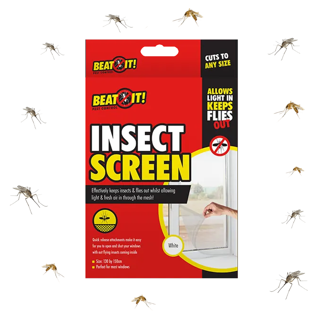 Beat It! White Insect Window Screen