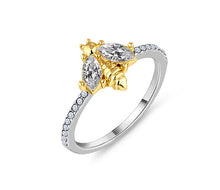 Load image into Gallery viewer, Diamond Style London - Bee ring in rhodium plating (Item code: Beering7)