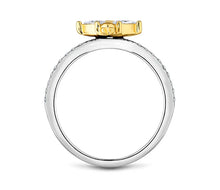 Load image into Gallery viewer, Diamond Style London - Bee ring in rhodium plating (Item code: Beering7)