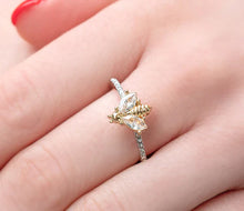 Load image into Gallery viewer, Diamond Style London - Bee ring in rhodium plating (Item code: Beering7)