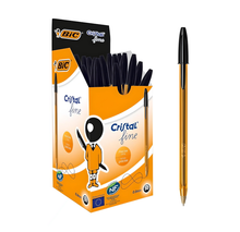 Load image into Gallery viewer, BIC Cristal Original Black - Bic Ballpoint Pens 50 Pack - Fine Point (0.8 mm) - Ideal for School and Office