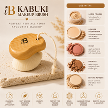 Load image into Gallery viewer, iB Kabuki Makeup Brush for Flawless Results – Free UK Delivery