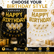 Load image into Gallery viewer, 13pc Happy Birthday Balloons with 5pc Balloon and Banner Sets