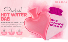 Load image into Gallery viewer, Generise 1L Heart-Shaped Hot Water Bottle with Plush Cover – Perfect Gift for Mum – Free UK Delivery
