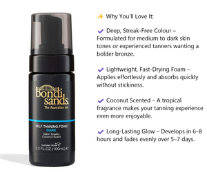 Bondi Sands Self Tanning Foam Dark & Bondi Sands Aero 1 Hour Express Self-Tanning Foam – 225ml