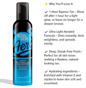 Bondi Sands Self Tanning Foam Dark & Bondi Sands Aero 1 Hour Express Self-Tanning Foam – 225ml