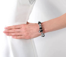 Load image into Gallery viewer, Diamond Style London - Charm Bracelet with Black Charms (Item code: Charmbrablack)