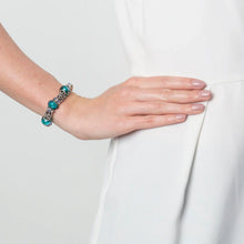 Load image into Gallery viewer, Diamond Style London - Charm Bracelet with Blue Charms (Item code: Charmbrablue)