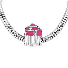 Load image into Gallery viewer, Diamond Style London - Charm Bracelet with Pink Charms (Item code: Charmbrapink)