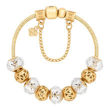Load image into Gallery viewer, Diamond Style London - Charm Bracelet with Gold Charms (Item code: Charmbragold)