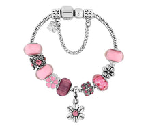 Load image into Gallery viewer, Diamond Style London - Charm Bracelet with Light Pink Charms (Item code: Charmbralpink)