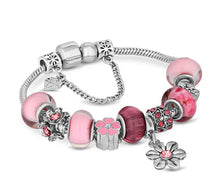 Load image into Gallery viewer, Diamond Style London - Charm Bracelet with Light Pink Charms (Item code: Charmbralpink)