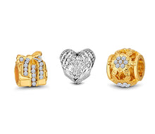 Load image into Gallery viewer, Diamond Style London - Charm Bracelet with Mixed Metal Charms (Item code: Charmbramxdmtl)