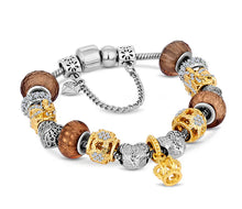 Load image into Gallery viewer, Diamond Style London - Charm Bracelet with Mixed Metal Charms (Item code: Charmbramxdmtl)