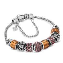 Load image into Gallery viewer, Diamond Style London - Charm Bracelet with Ochre Charms (Item code: Charmbraochre)