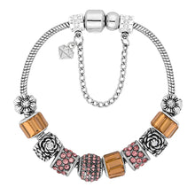 Load image into Gallery viewer, Diamond Style London - Charm Bracelet with Ochre Charms (Item code: Charmbraochre)