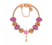 Load image into Gallery viewer, Diamond Style London - Charm Bracelet in Rose Gold (Item code: Charmbrarose)