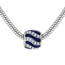 Load image into Gallery viewer, Diamond Style London - Charm Bracelet with Royal Blue Charms (Item code: Charmbraroyal)