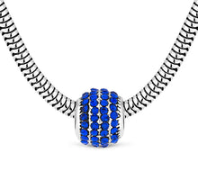 Load image into Gallery viewer, Diamond Style London - Charm Bracelet With Royal Blue Beads and Crystals (Item code: Charmbraroyalcrystal)