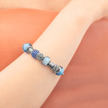 Load image into Gallery viewer, Diamond Style London - Charm Bracelet With Royal Blue Beads and Crystals (Item code: Charmbraroyalcrystal)