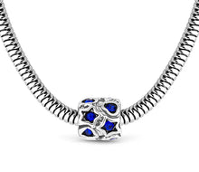 Load image into Gallery viewer, Diamond Style London - Charm Bracelet with Royal Blue and Star Beads (Item code: Charmbraroyalstar)