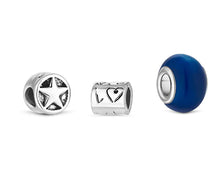 Load image into Gallery viewer, Diamond Style London - Charm Bracelet with Royal Blue and Star Beads (Item code: Charmbraroyalstar)