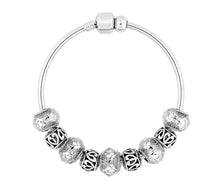 Load image into Gallery viewer, Diamond Style London - Charm Bracelet on Solid Bangle (Item code: Charmbras)