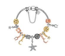 Load image into Gallery viewer, Diamond Style London - Charm Bracelet star in rhodium plating (Item code: Charmbrastar)