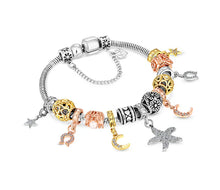 Load image into Gallery viewer, Diamond Style London - Charm Bracelet star in rhodium plating (Item code: Charmbrastar)