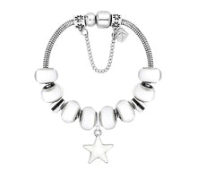 Load image into Gallery viewer, Diamond Style London - Charm Bracelet with White Beads (Item code: Charmbrawhite)