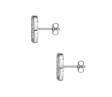 Load image into Gallery viewer, Diamond Style London - Clover Crystal Earrings in Rhodium Plating (Item code: Clovercrystalearr)