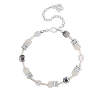 Load image into Gallery viewer, Diamond Style London - Cube Bracelet in White (Item code: Cubebrawhite)