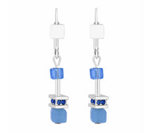 Load image into Gallery viewer, Diamond Style London - Cube Earrings in Blue (Item code: Cubeearrblue)