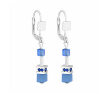 Load image into Gallery viewer, Diamond Style London - Cube Earrings in Blue (Item code: Cubeearrblue)