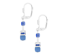 Load image into Gallery viewer, Diamond Style London - Cube Earrings in Blue (Item code: Cubeearrblue)