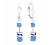 Load image into Gallery viewer, Diamond Style London - Cube Earrings in Blue (Item code: Cubeearrblue)