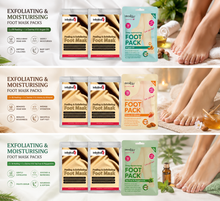 Load image into Gallery viewer, Exfoliating &amp; Moisturising Foot Mask Packs – Free UK Delivery - 3 Pack