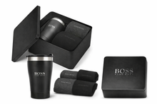 Load image into Gallery viewer, Hugo Boss Gift Set - 2 Pairs of Men's Socks UK Size 6 - 11 with Thermal Mug - Slightly damaged box, products perfect!
