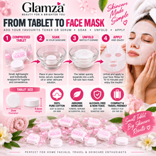 Load image into Gallery viewer, Glamza Compressed Face Masks – DIY Facial Sheet Masks for Skincare with Free UK Postage