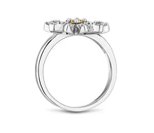 Load image into Gallery viewer, Diamond Style London - Daisy ring in rhodium plating (Item code: Daisyring6)