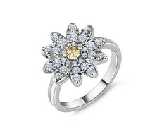 Load image into Gallery viewer, Diamond Style London - Daisy ring in rhodium plating (Item code: Daisyring6)
