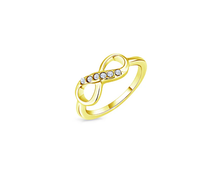 Load image into Gallery viewer, Diamond Style London Ring - Infinity Ring Gold - Size K
