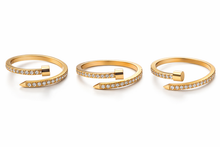 Load image into Gallery viewer, Diamond Style London Ring - Nail Ring in Rose Gold Plating