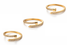 Load image into Gallery viewer, Diamond Style London Ring - Nail Ring in Rose Gold Plating