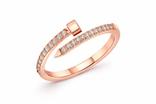 Load image into Gallery viewer, Diamond Style London Ring - Nail Ring in Rose Gold Plating