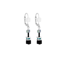 Load image into Gallery viewer, Diamond Style London Earrings - Cube Earrings in Black