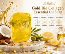 Load image into Gallery viewer, Dr Rashel Gold Bio Collagen Essential Oil Soap – Anti-Ageing &amp; Skin Revitalising Bar – Free UK Postage