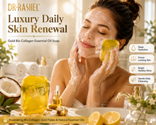 Load image into Gallery viewer, Dr Rashel Gold Bio Collagen Essential Oil Soap – Anti-Ageing &amp; Skin Revitalising Bar – Free UK Postage
