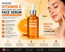 Load image into Gallery viewer, Dr Rashel Vitamin C Brightening, Anti Ageing Face Serum 50ml &amp; Gold Collagen Face Masks
